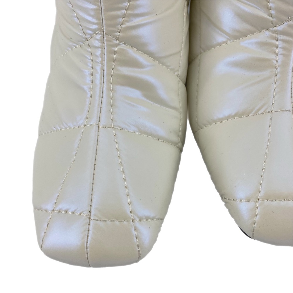 Aldo White Snowpuff Quilted Heeled Boots - Picture 5 of 10